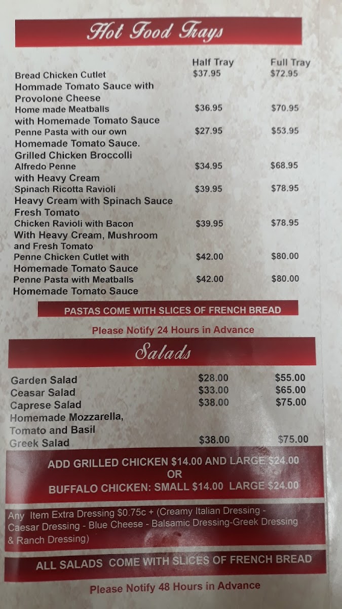 Menu Italian Pizza And Subs-2