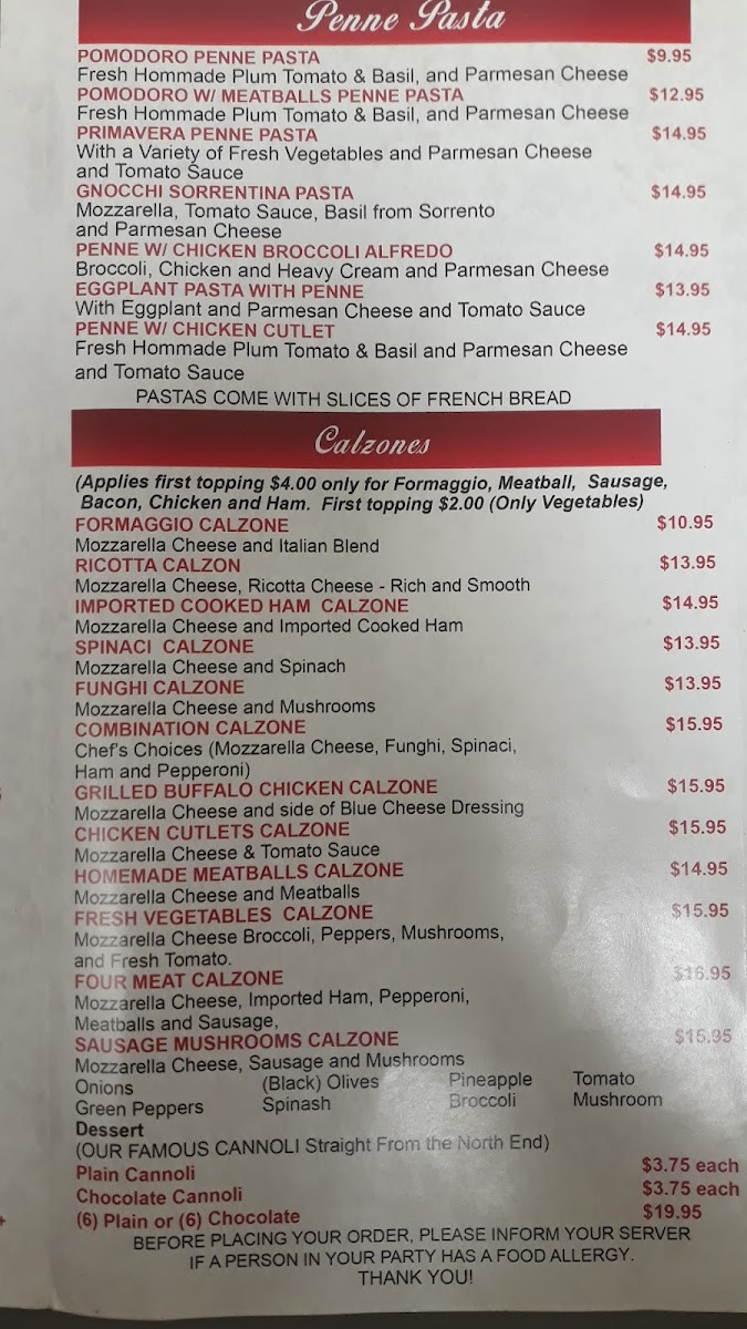 Menu Italian Pizza And Subs-3
