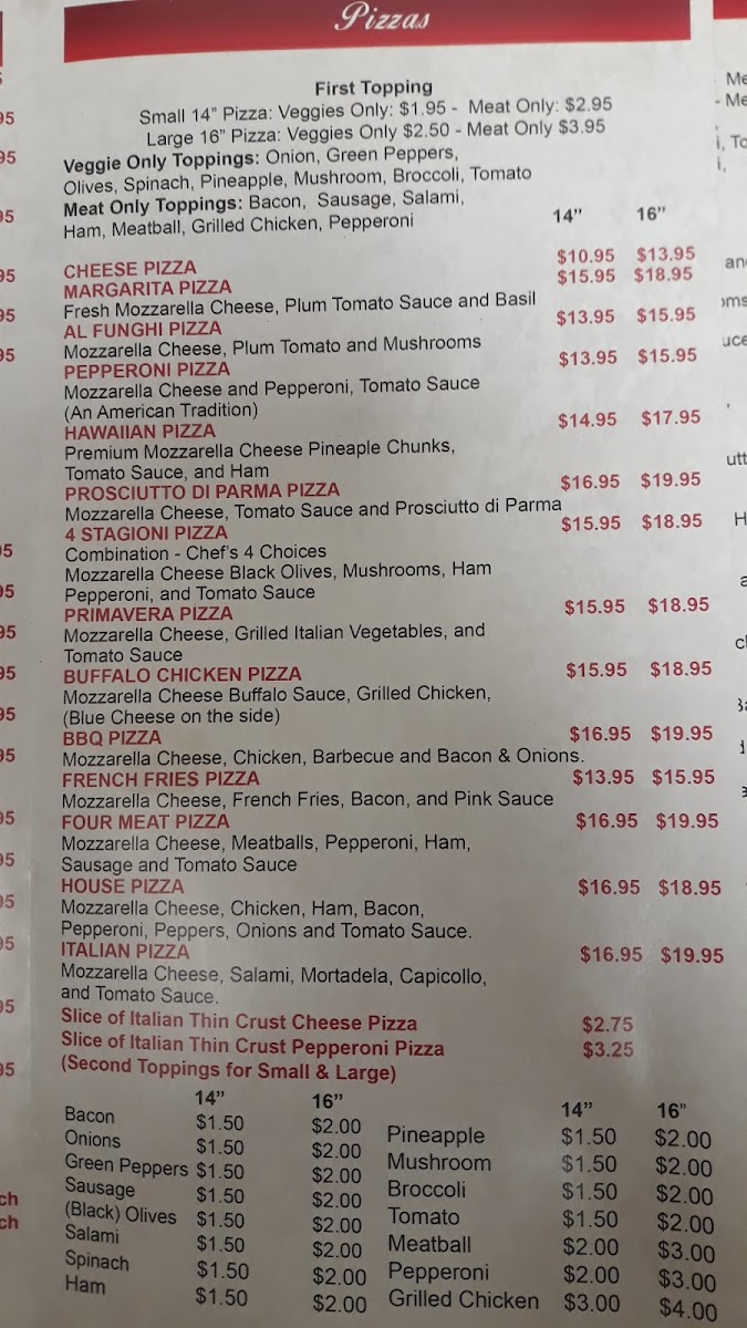 Menu Italian Pizza And Subs-6