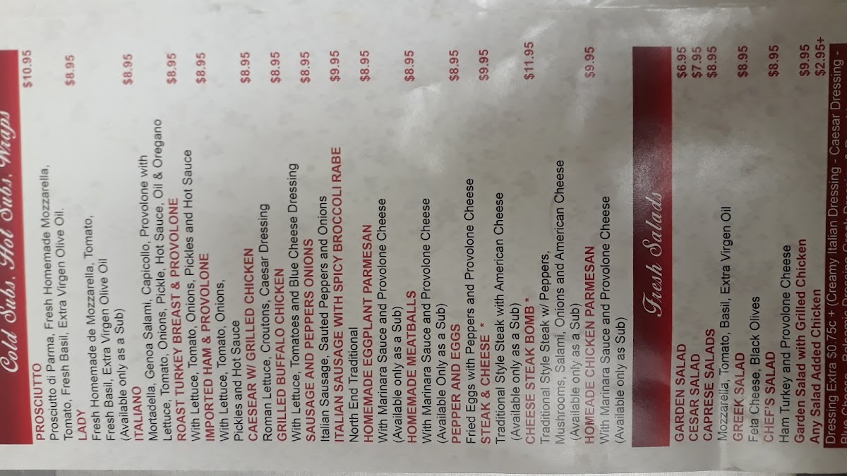 Menu Italian Pizza And Subs-7